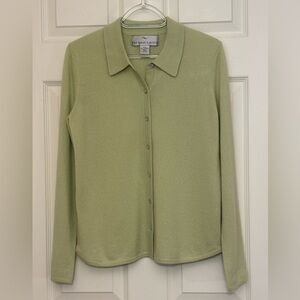 Precious Fibers Cashmere Collared Cardigan Swaeater